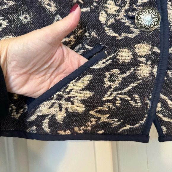 New Identity Womens Size Aztec Tapestry Cropped Blazer - Picture 5 of 8